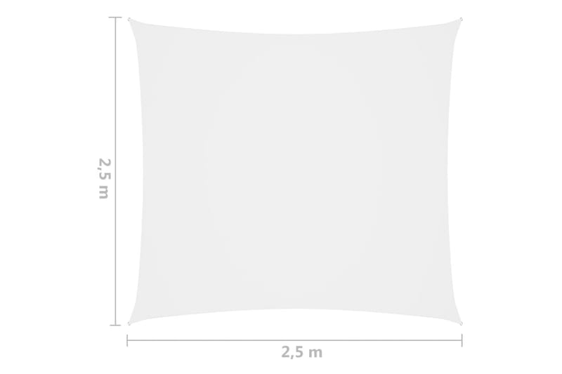Solsegel oxfordtyg fyrkantigt 2,5x2,5 m vit - Vit - Solsegel