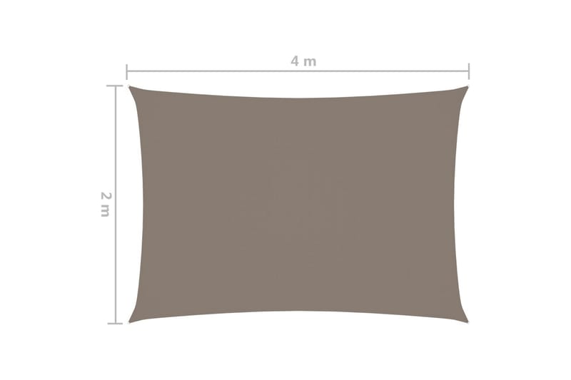 Solsegel oxfordtyg rektangulärt 2x4 m taupe - Brun - Utemöbler - Solskydd - Solsegel