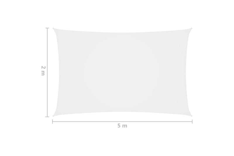 Solsegel oxfordtyg rektangulärt 2x5 m vit - Vit - Utemöbler - Solskydd - Solsegel