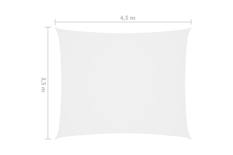 Solsegel oxfordtyg rektangulärt 3,5x4,5 m vit - Vit - Utemöbler - Solskydd - Solsegel