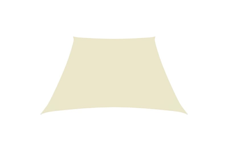 Solsegel oxfordtyg trapets 3/4x3 m gräddvit - Vit - Utemöbler - Solskydd - Solsegel