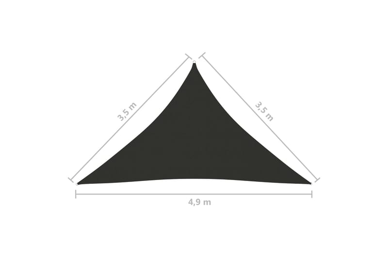 Solsegel oxfordtyg trekantigt 3,5x3,5x4,9 m antracit - Antracit - Utemöbler - Solskydd - Solsegel