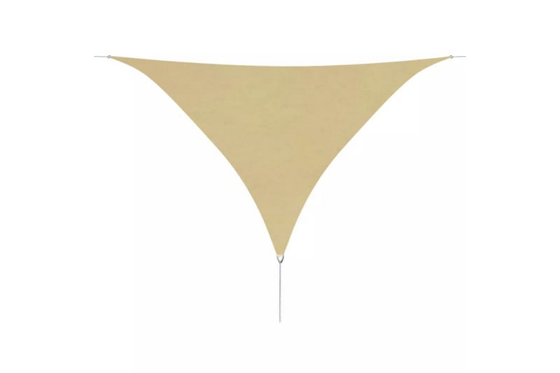 Solsegel Oxfordtyg trekantigt 3,6x3,6x3,6 m beige - Beige - Solsegel