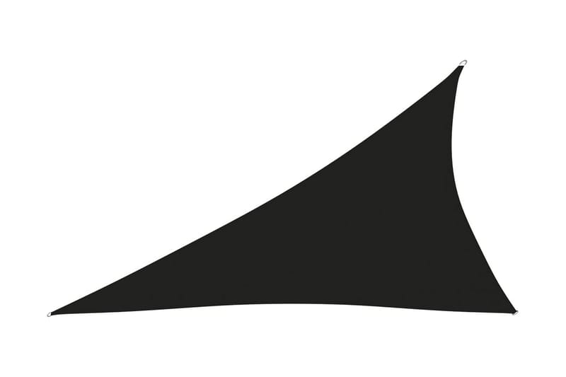 Solsegel oxfordtyg trekantigt 4x5x6,4 m svart - Svart - Solsegel