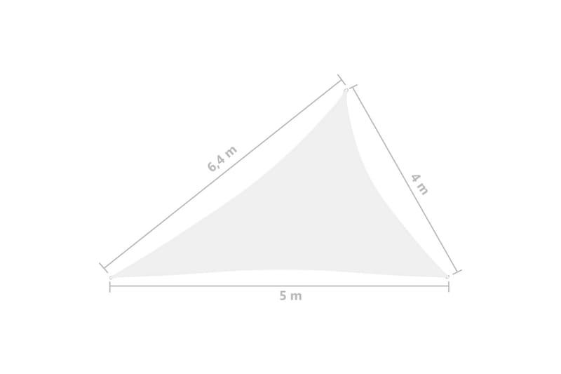 Solsegel oxfordtyg trekantigt 4x5x6,4 m vit - Vit - Solsegel