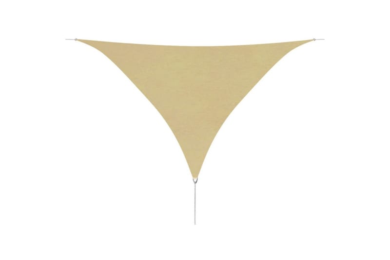 Solsegel Oxfordtyg trekantigt 5x5x5 m beige - Beige - Utemöbler - Solskydd - Solsegel