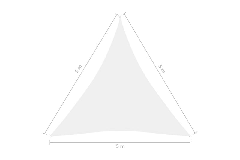Solsegel oxfordtyg trekantigt 5x5x5 m vit - Vit - Utemöbler - Solskydd - Solsegel