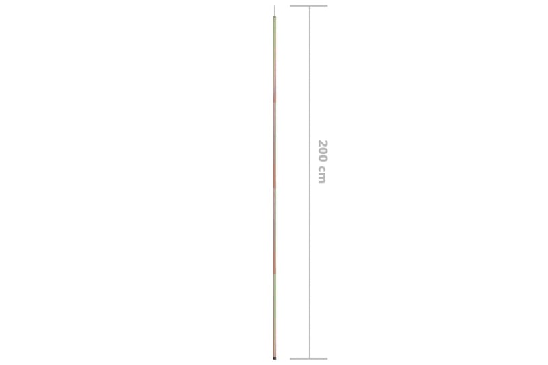 Stolpar till solsegel 2 st 200 cm galvaniserat stål - Solsegel