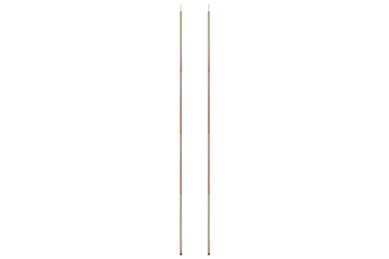 Stolpar till solsegel 2 st 250 cm galvaniserat stål - Guld - Utemöbler - Solskydd - Solsegel
