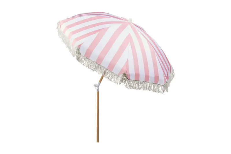 Teulon Parasoll 150 cm - Rosa/Vit/Ljusbrun - Utemöbler - Solskydd - Parasoll