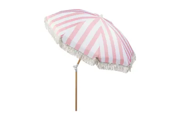 Teulon Parasoll 150 cm - Rosa/Vit/Ljusbrun - Utemöbler - Solskydd - Parasoll - Balkongparasoll