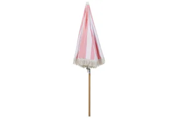 Teulon Parasoll 150 cm - Rosa/Vit/Ljusbrun - Utemöbler - Solskydd - Parasoll - Balkongparasoll