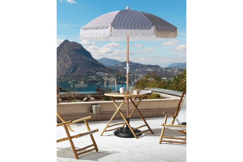 Teulon Parasoll 150 cm - Svart/Vit - Utemöbler - Solskydd - Parasoll