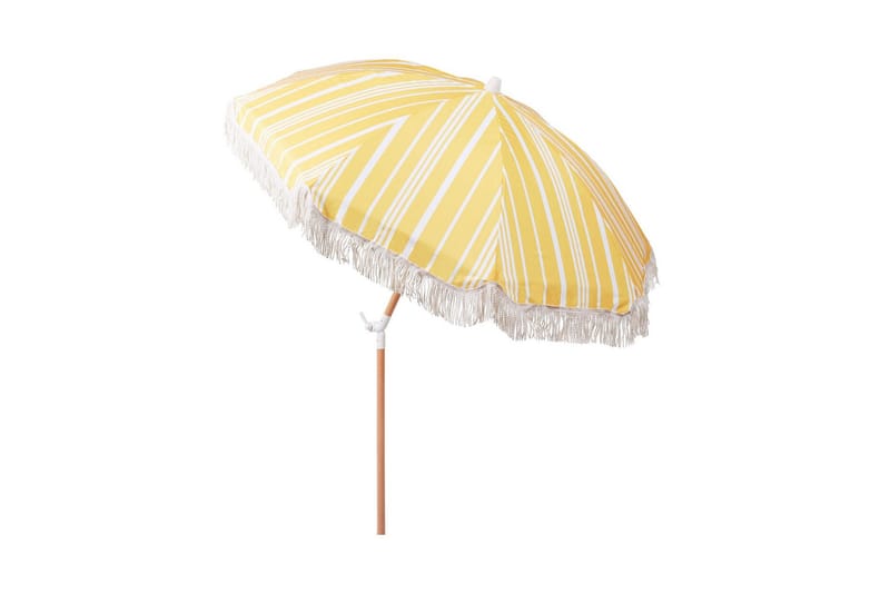 Teulon Parasoll 150 cm - Gul/Vit/Ljusbrun - Utemöbler - Solskydd - Parasoll