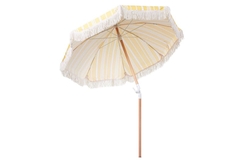 Teulon Parasoll 150 cm - Gul/Vit/Ljusbrun - Utemöbler - Solskydd - Parasoll