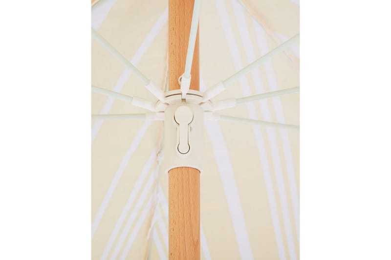 Teulon Parasoll 150 cm - Gul/Vit/Ljusbrun - Utemöbler - Solskydd - Parasoll
