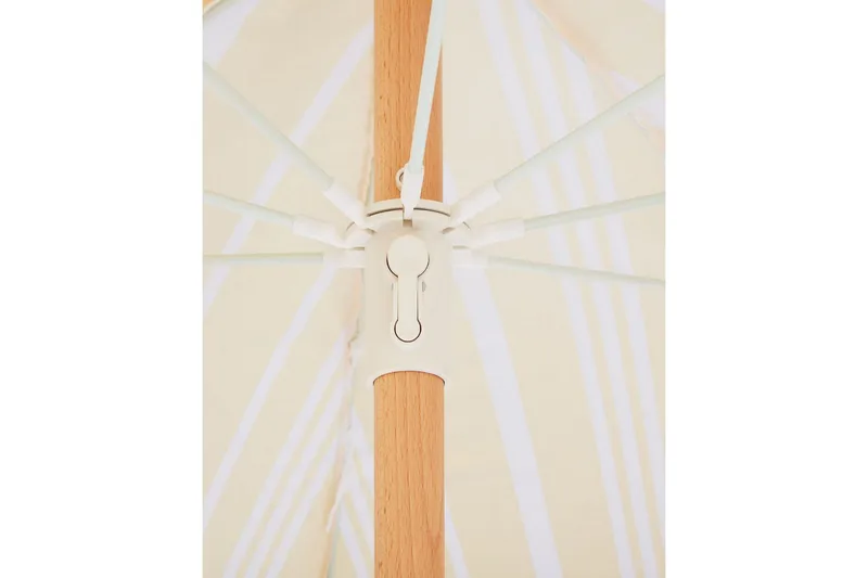 Teulon Parasoll 150 cm - Gul/Vit/Ljusbrun - Utemöbler - Solskydd - Parasoll