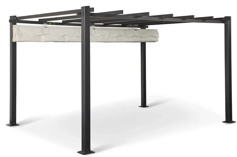 Trädgårdsgazebo SUNSET Pergola 3x4 m - grå - Utemöbler - Solskydd - Pergola