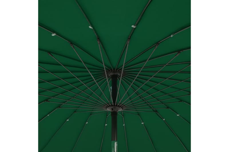 Trädgårdsparasoll med aluminiumstång 270 cm grön - Grön - Parasoll
