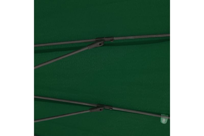 Trädgårdsparasoll med aluminiumstång 270 cm grön - Grön - Parasoll