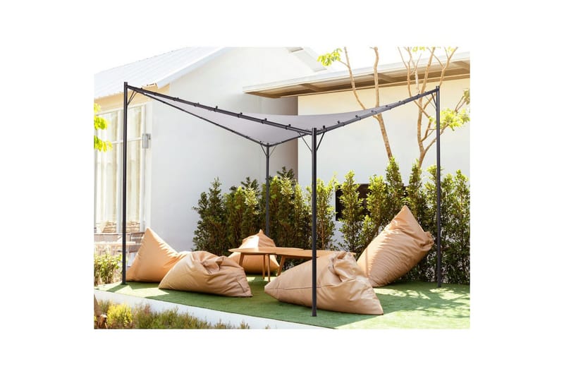 Trädgårdspergola Aventine Grå/svart - Grå/svart - Utemöbler - Solskydd - Pergola