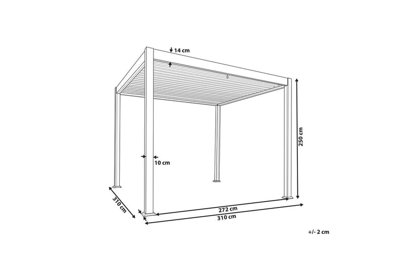 Trädgårdspergola Fornoli Vit - Vit - Utemöbler - Solskydd - Pergola