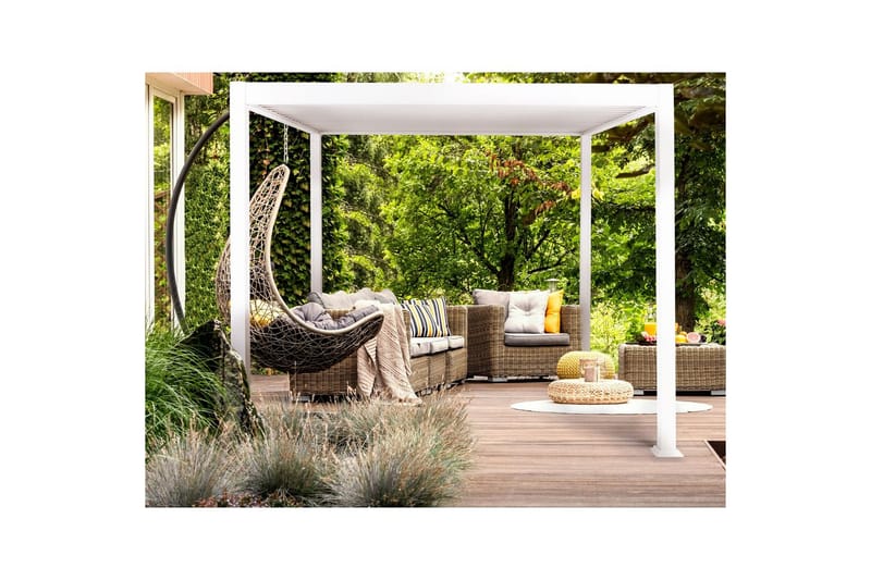 Trädgårdspergola Fornoli Vit - Vit - Utemöbler - Solskydd - Pergola