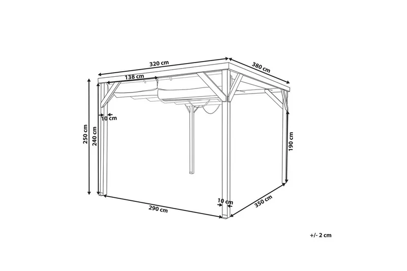 Trädgårdspergola Villarosa - Utemöbler - Solskydd - Pergola
