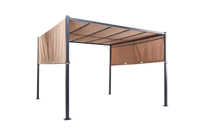 Trädgårdspergola Parga Brun/Svart - Brun/Svart - Utemöbler - Solskydd - Pergola