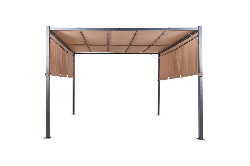 Trädgårdspergola Parga Brun/Svart - Brun/Svart - Utemöbler - Solskydd - Pergola