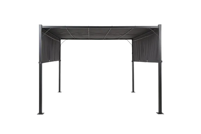 Trädgårdspergola Parga Grå/svart, Grå/svart