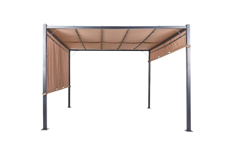 Trädgårdspergola Parga Brun/Svart - Brun/Svart - Utemöbler - Solskydd - Pergola