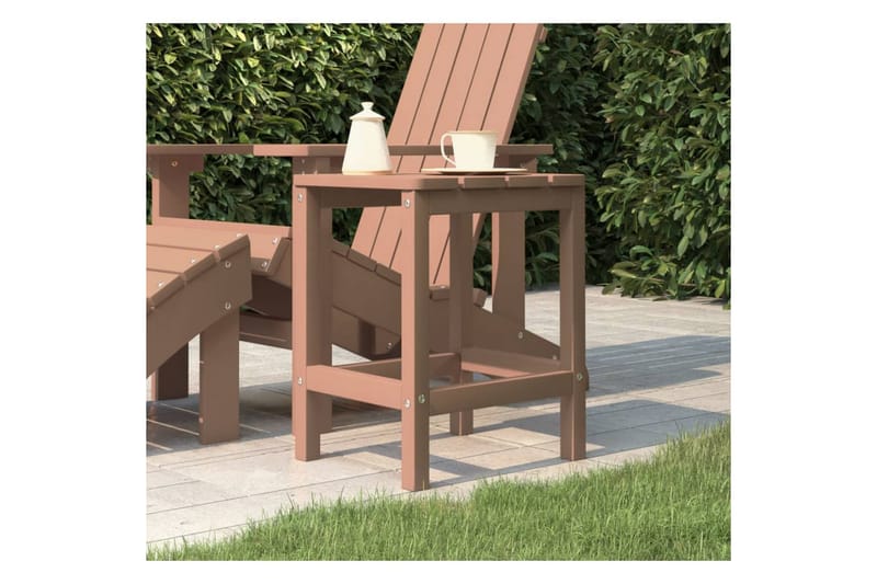 Adirondack bord aquablå 38x38x46 cm HDPE - Brun - Utemöbler - Utebord & trädgårdsbord - Avlastningsbord & brickbord utomhus