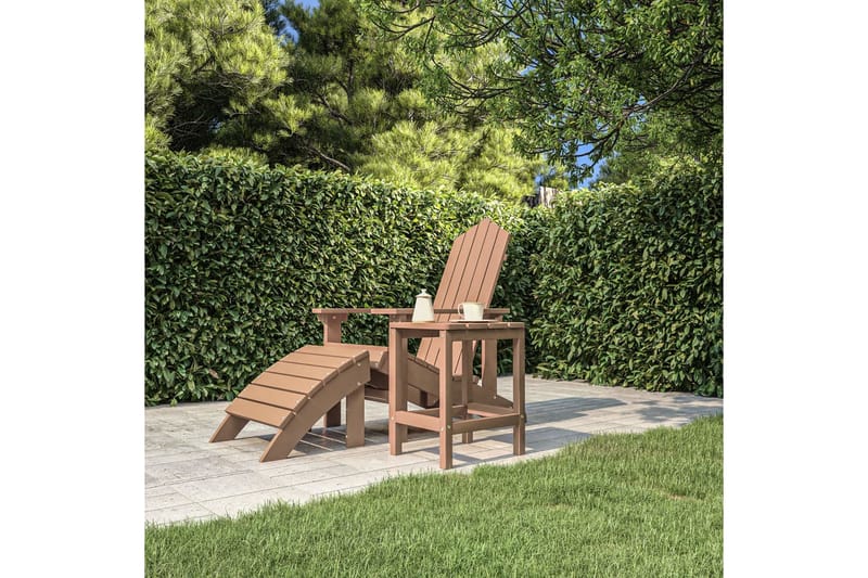 Adirondack bord aquablå 38x38x46 cm HDPE - Brun - Utemöbler - Utebord & trädgårdsbord - Avlastningsbord & brickbord utomhus