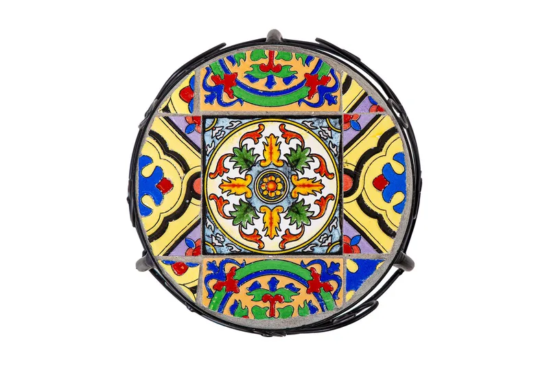 Morocco Blompiedestal - Svart/Flerfärgad - Utemöbler - Utebord & trädg årdsbord - Avlastningsbord & brickbord utomhus