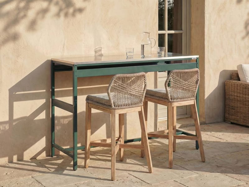 Barbord För Utomhusbruk Maenza 120 cm - grön/svart - Utemöbler - Utebord & trädgårdsbord - Barbord utomhus