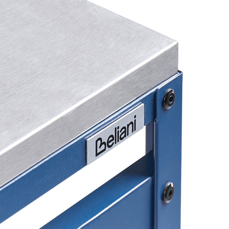 Barbord För Utomhusbruk Maenza 120 cm Stål - blå/silver - Utemöbler - Utebord & trädgårdsbord - Barbord utomhus