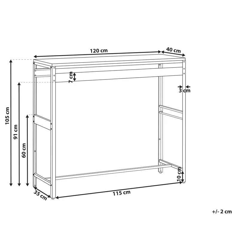 Barbord För Utomhusbruk Maenza Stål - svart/silver - Utemöbler - Utebord & trädgårdsbord - Barbord utomhus