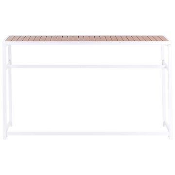 Barbord utomhus Avetrana 50x150 cm - Vit/Brun - Utemöbler - Utebord & trädgårdsbord - Barbord utomhus