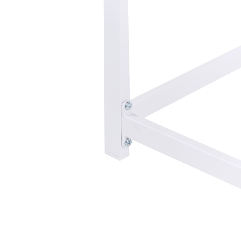 Barbord utomhus Avetrana 50x150 cm - Vit/Brun - Utemöbler - Utebord & trädgårdsbord - Barbord utomhus