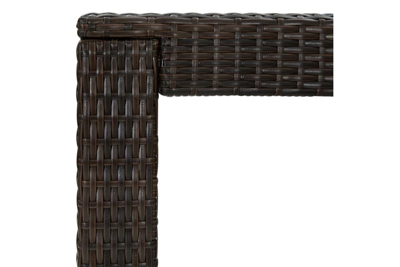 Barbord för trädgård brun 100x60,5x110,5 cm konstrotting - Brun - Utemöbler - Utebord & trädgårdsbord - Barbord utomhus