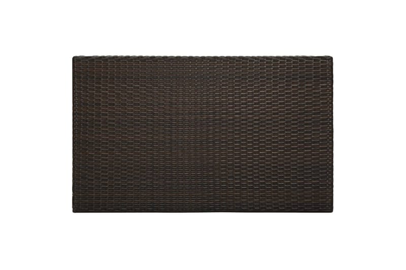 Barbord för trädgård brun 100x60,5x110,5 cm konstrotting - Brun - Utemöbler - Utebord & trädgårdsbord - Barbord utomhus