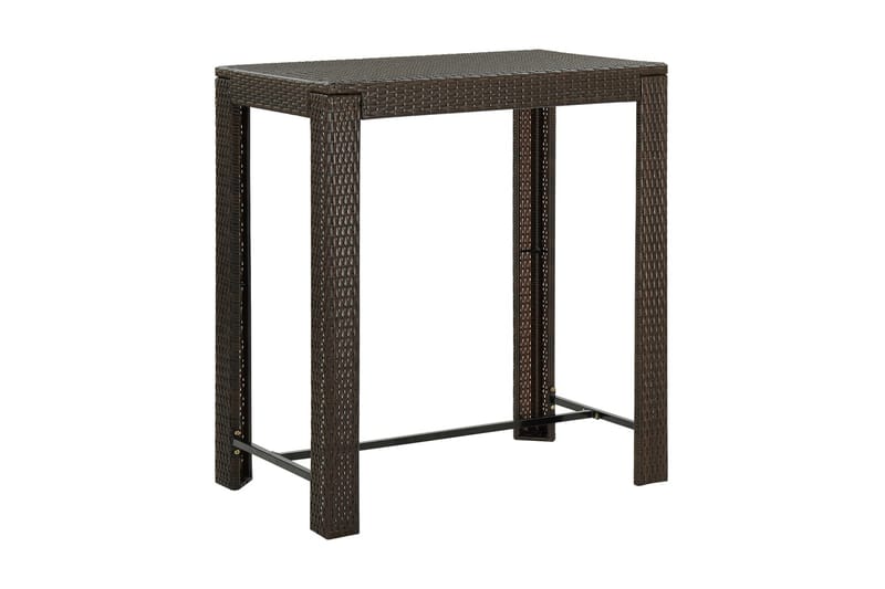 Barbord för trädgård brun 100x60,5x110,5 cm konstrotting - Brun - Utemöbler - Utebord & trädgårdsbord - Barbord utomhus
