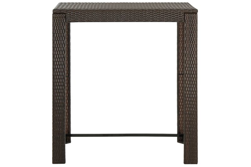 Barbord för trädgård brun 100x60,5x110,5 cm konstrotting - Brun - Utemöbler - Utebord & trädgårdsbord - Barbord utomhus