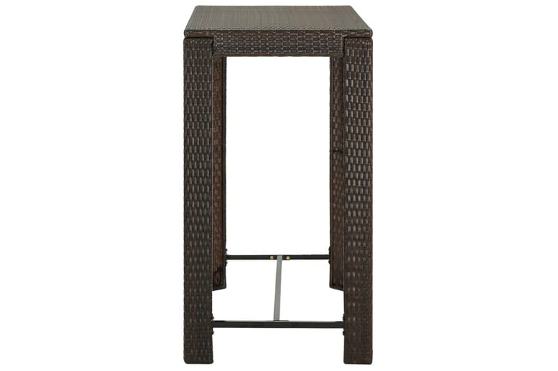 Barbord för trädgård brun 100x60,5x110,5 cm konstrotting - Brun - Utemöbler - Utebord & trädgårdsbord - Barbord utomhus