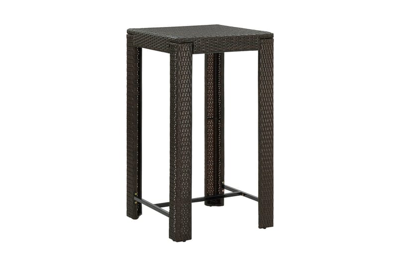 Barbord för trädgård brun 60,5x60,5x110,5 cm konstrotting - Brun - Utemöbler - Utebord & trädgårdsbord - Barbord utomhus
