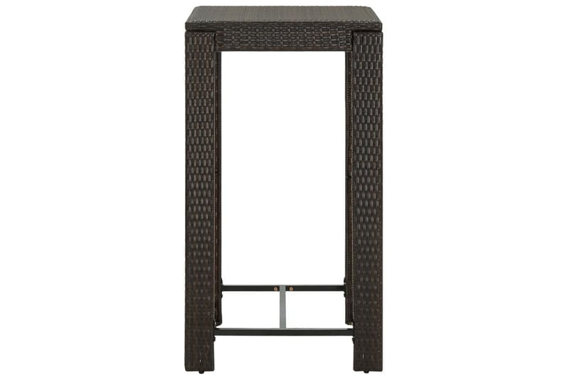 Barbord för trädgård brun 60,5x60,5x110,5 cm konstrotting - Brun - Utemöbler - Utebord & trädgårdsbord - Barbord utomhus