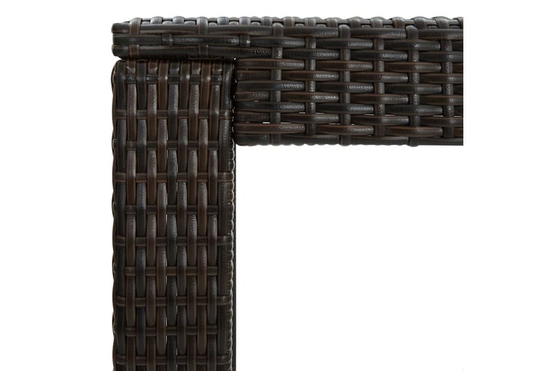 Barbord för trädgård brun 60,5x60,5x110,5 cm konstrotting - Brun - Utemöbler - Utebord & trädgårdsbord - Barbord utomhus