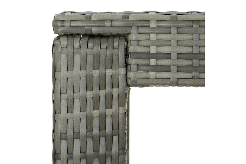 Barbord för trädgård grå 100x60,5x110,5 cm konstrotting - Grå - Utemöbler - Utebord & trädgårdsbord - Barbord utomhus
