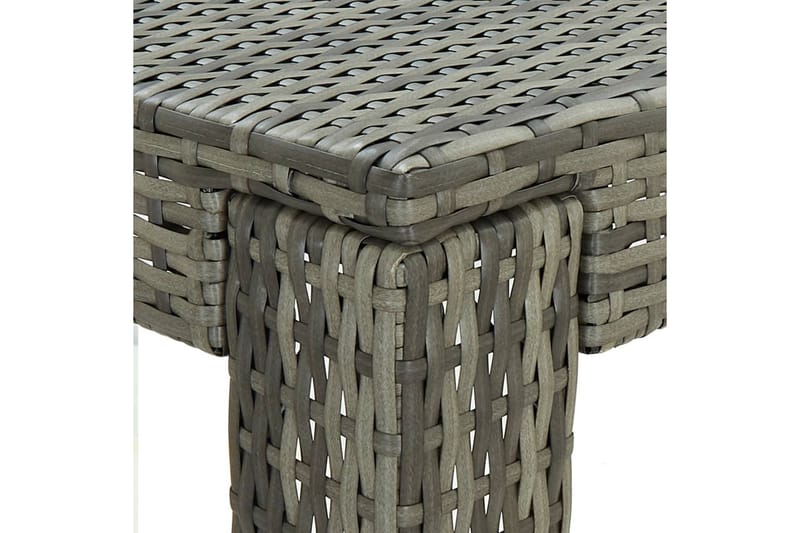 Barbord för trädgård grå 100x60,5x110,5 cm konstrotting - Grå - Utemöbler - Utebord & trädgårdsbord - Barbord utomhus